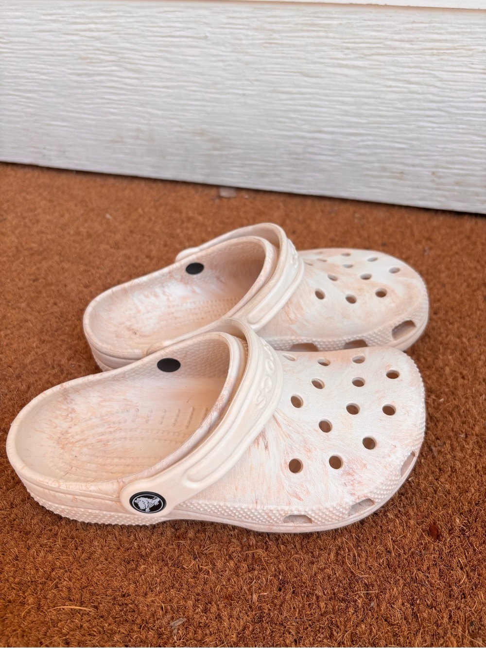 Tan Marbled Croc Clog